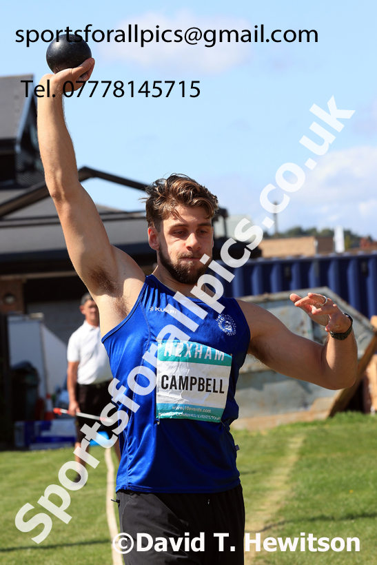 Decathlon shot putt, 2025 EAP International Combined Events, Hexham, Northumberland.  Photo: David T. Hewitson/Sports for All Pics